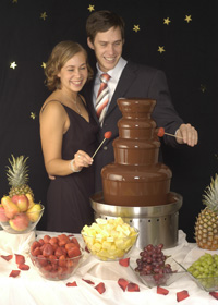 Schokoladenbrunnen mit Service